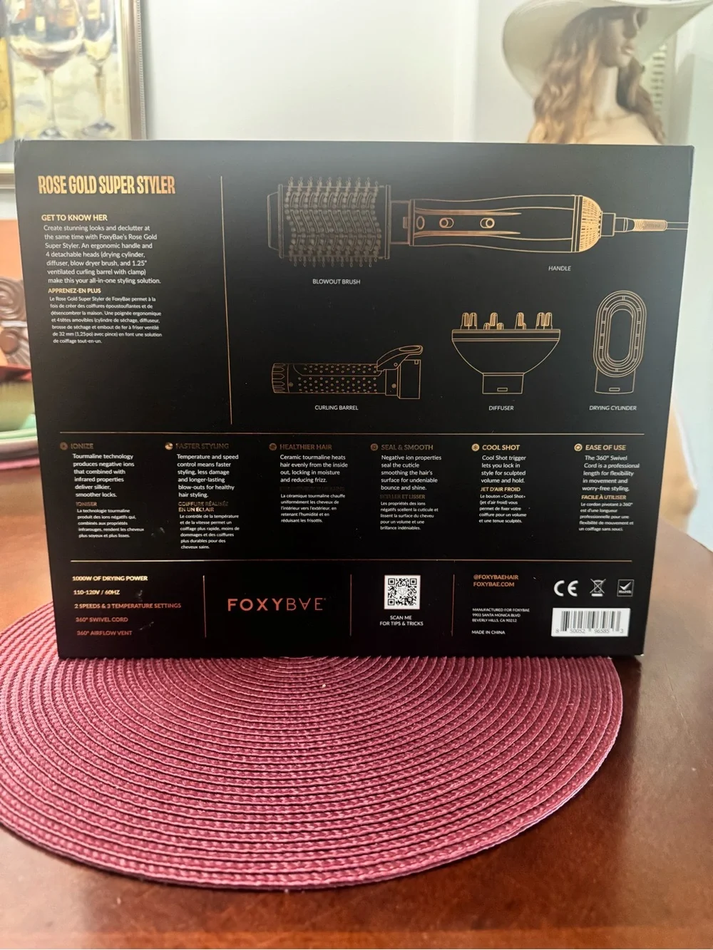 FOXYBAE Rose Gold Super Styler - Rose Gold & Black